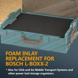 POWERTEC Pluck Foam Insert for Bosch L-Boxx 2 Tool Case Organizer