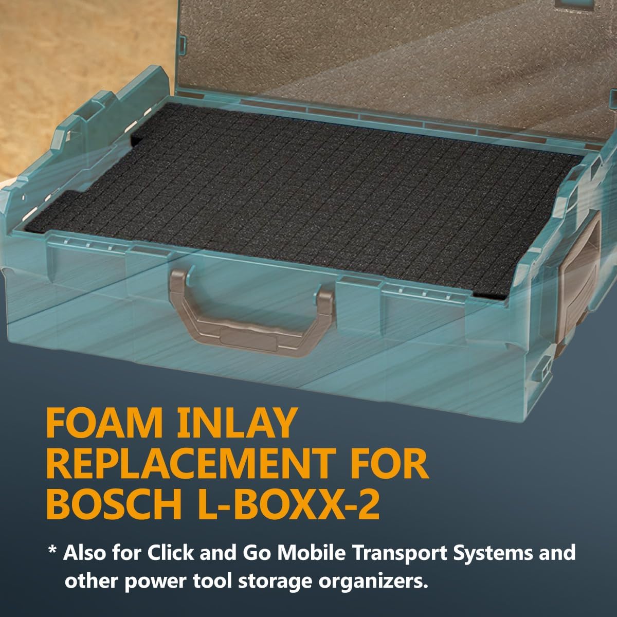 POWERTEC Pluck Foam Insert for Bosch L-Boxx 2 Tool Case Organizer 2 POWERTEC Pluck Foam Insert for Bosch L-Boxx 2 Tool Case Organizer - Image 2