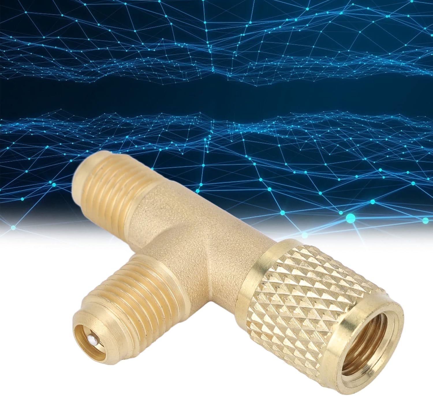 Quick Coupler Access Tee 1/4 SAE Brass Refrigerant AC Repair Tool R134a R22 5 Quick Coupler Access Tee 1/4 SAE Brass Refrigerant AC Repair Tool R134a R22 - Image 5