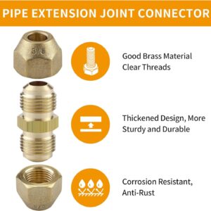 2PK Copper Pipe Connectors 1/4″ 3/8″ AC HVAC Flare Fitting Kit