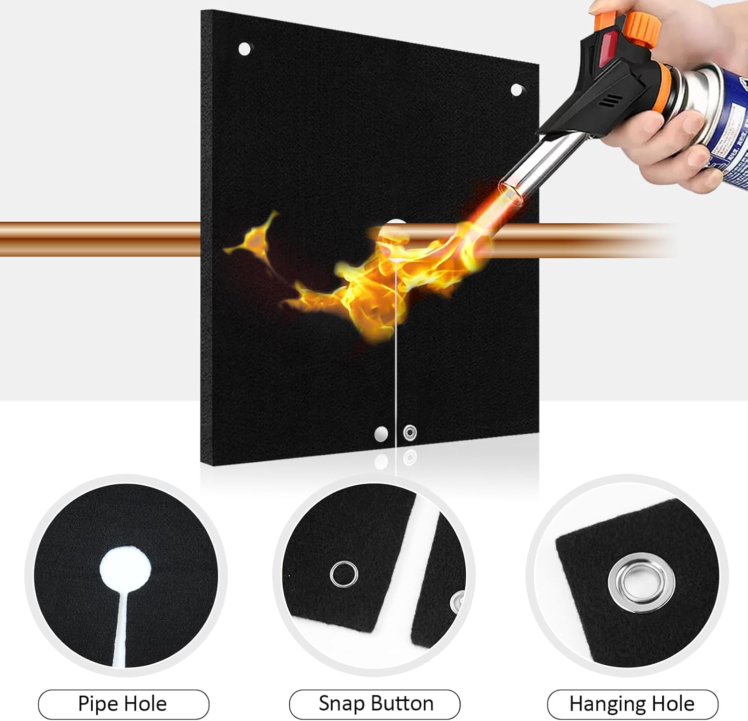 Fireproof Welding Blanket 5mm Heat Shield for HVAC Plumbing Torch 6 Fireproof Welding Blanket 5mm Heat Shield for HVAC Plumbing Torch - Image 6