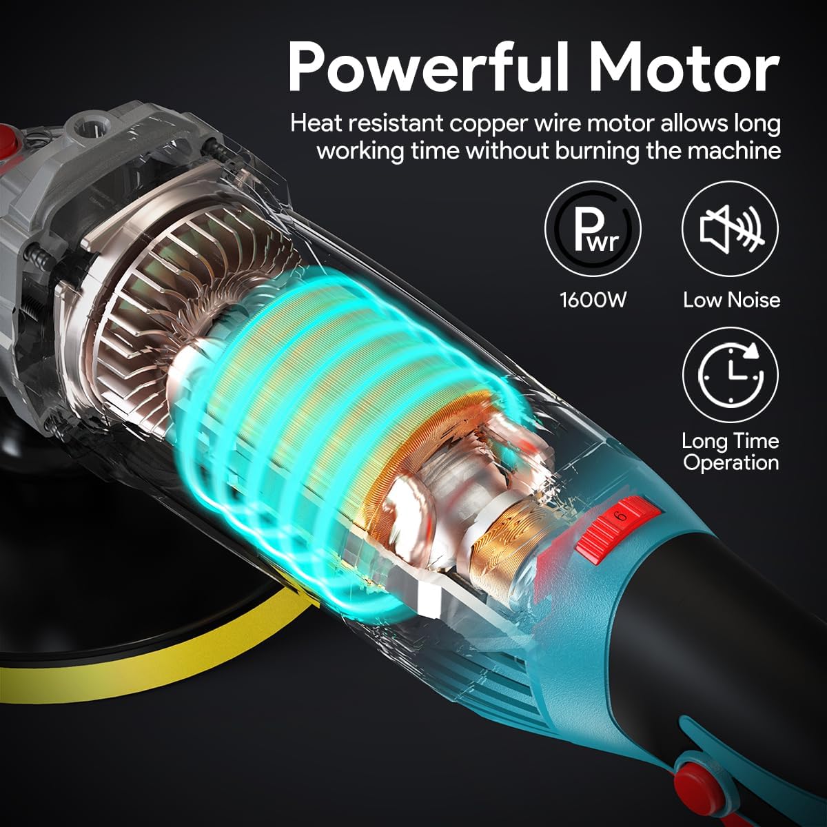ENEACRO 1600W Car Polisher 7" Buffer Waxer Variable Speed Kit 7 ENEACRO 1600W Car Polisher 7" Buffer Waxer Variable Speed Kit - Image 7
