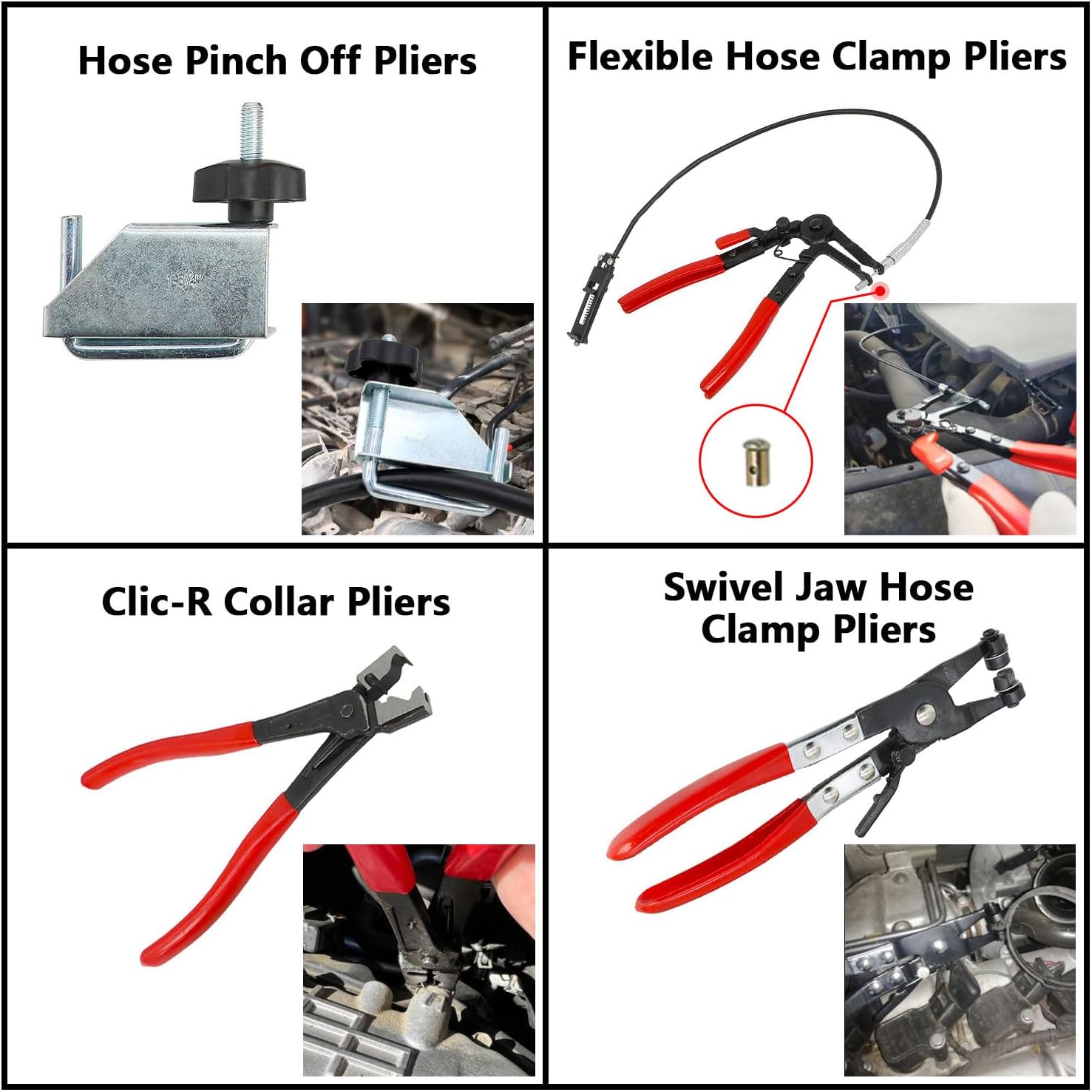 DPTOOL 15pc Hose Clamp Pliers Set Automotive Coolant Radiator Tool Kit 3 DPTOOL 15pc Hose Clamp Pliers Set Automotive Coolant Radiator Tool Kit - Image 3