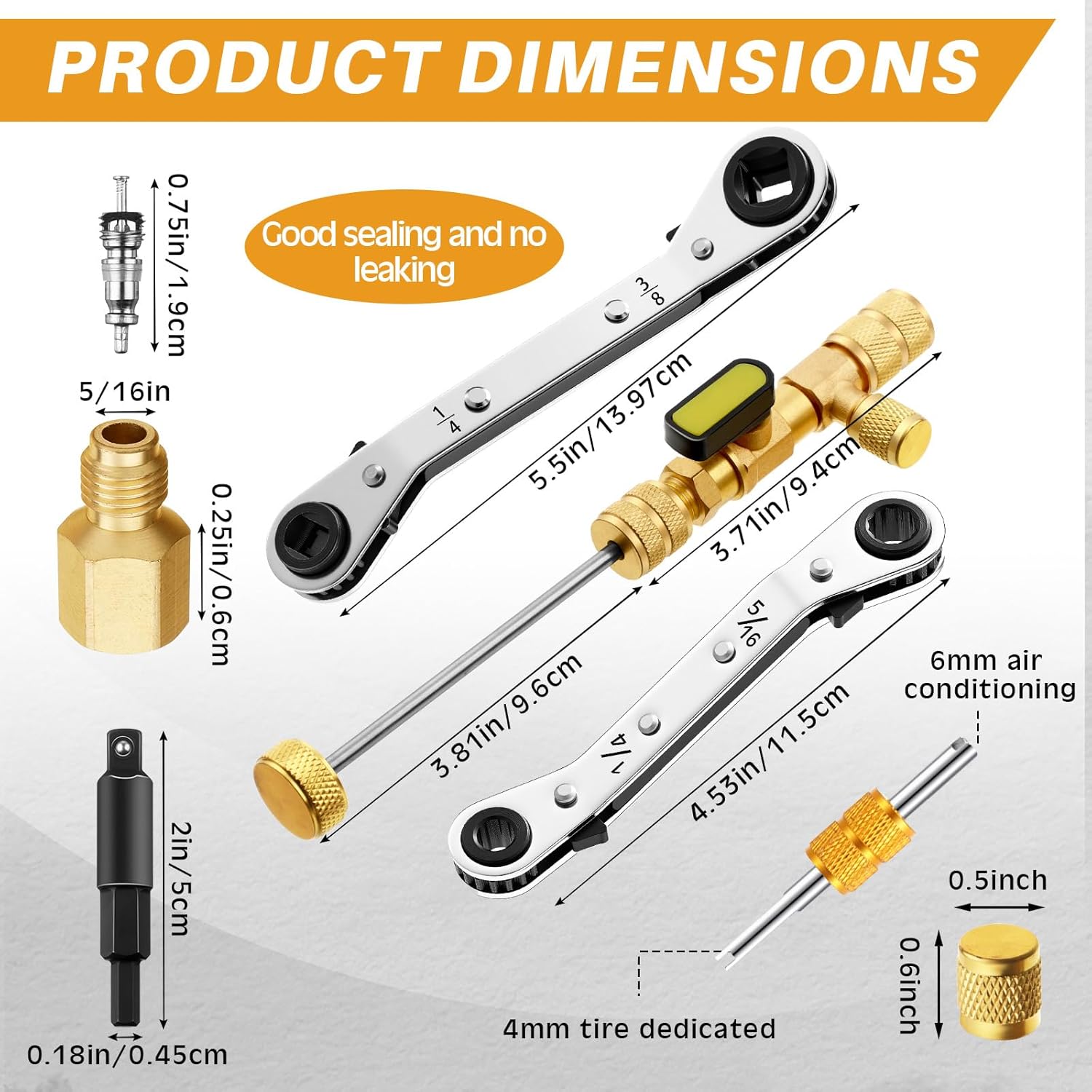 Mimorou 18pc Valve Core Remover HVAC Refrigeration Repair Tool Set 2 Mimorou 18pc Valve Core Remover HVAC Refrigeration Repair Tool Set - Image 2