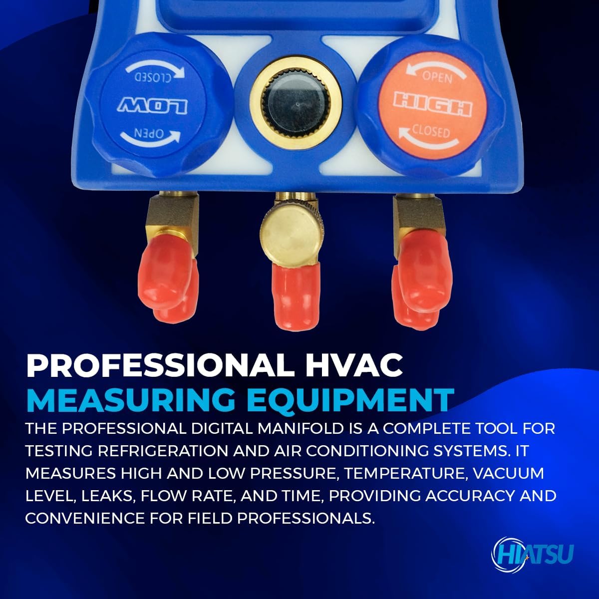 Hiatsu Digital HVAC Manifold Gauge Set 88 Refrigerants AC Kit 4 Hiatsu Digital HVAC Manifold Gauge Set 88 Refrigerants AC Kit - Image 4
