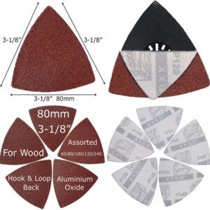 XXGO 55pc Triangular Sanding Pads 80mm Multi-Grit Oscillating Tool
XG5501