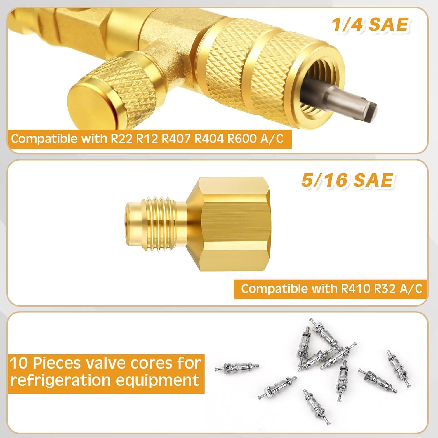 Mimorou 18pc Valve Core Remover HVAC Refrigeration Repair Tool Set 5 Mimorou 18pc Valve Core Remover HVAC Refrigeration Repair Tool Set - Image 5