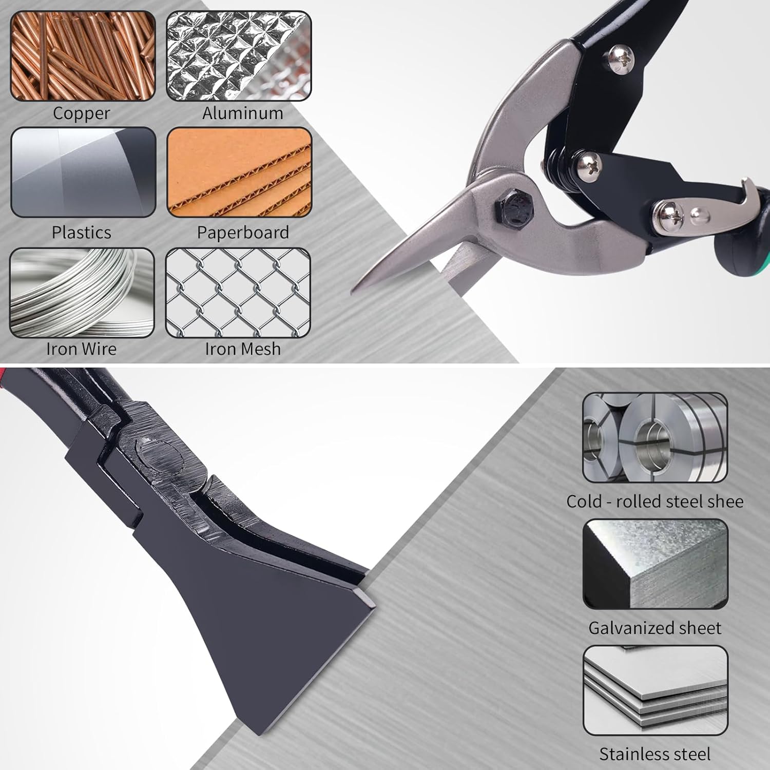 6PC Sheet Metal Tool Set Hand Seamers Aviation Snips HVAC Roofing 5 6PC Sheet Metal Tool Set Hand Seamers Aviation Snips HVAC Roofing - Image 5