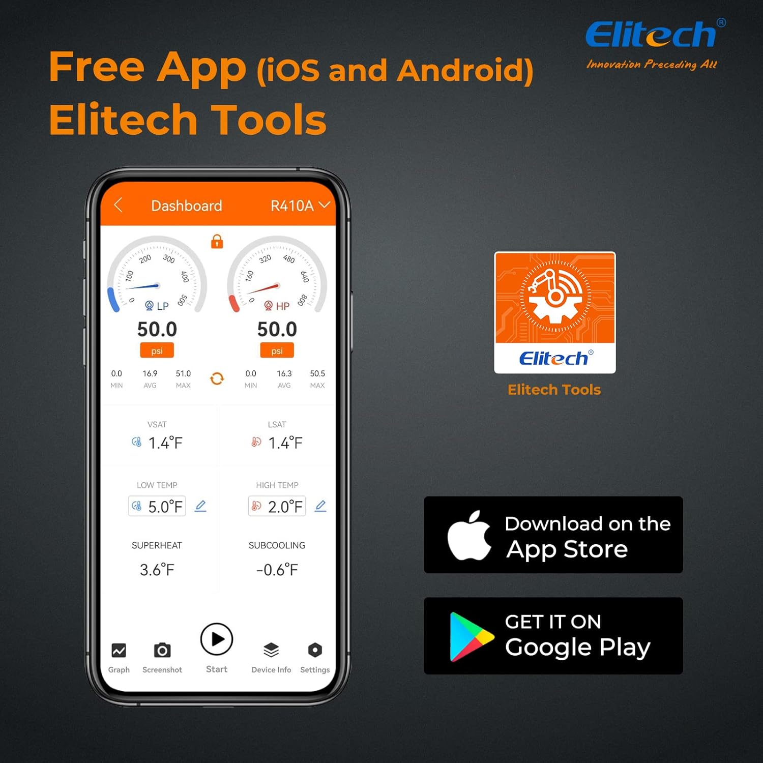 Elitech Wireless HVAC Manifold Gauge Set Auto Superheat Subcooling 7 Elitech Wireless HVAC Manifold Gauge Set Auto Superheat Subcooling - Image 7