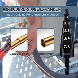 6-in-1 HVAC Copper Tube Expander Tool Kit with Swaging Bits Set