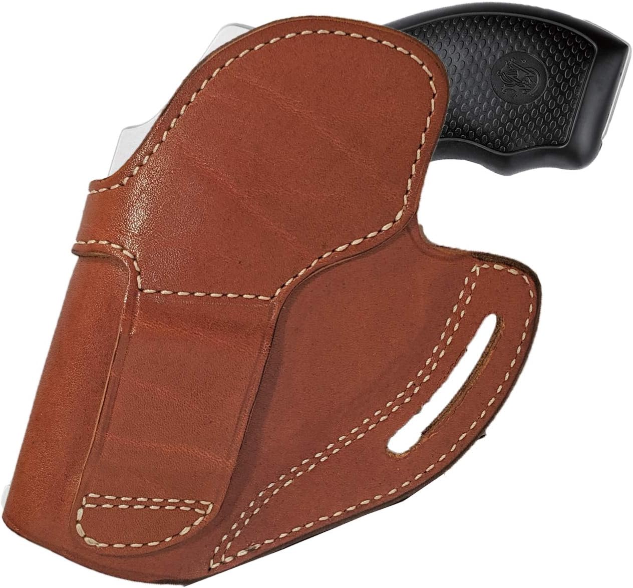 Leather OWB Crossdraw Holster for Ruger LCR & S&W J Frame Revolvers 2 Leather OWB Crossdraw Holster for Ruger LCR & S&W J Frame Revolvers - Image 2