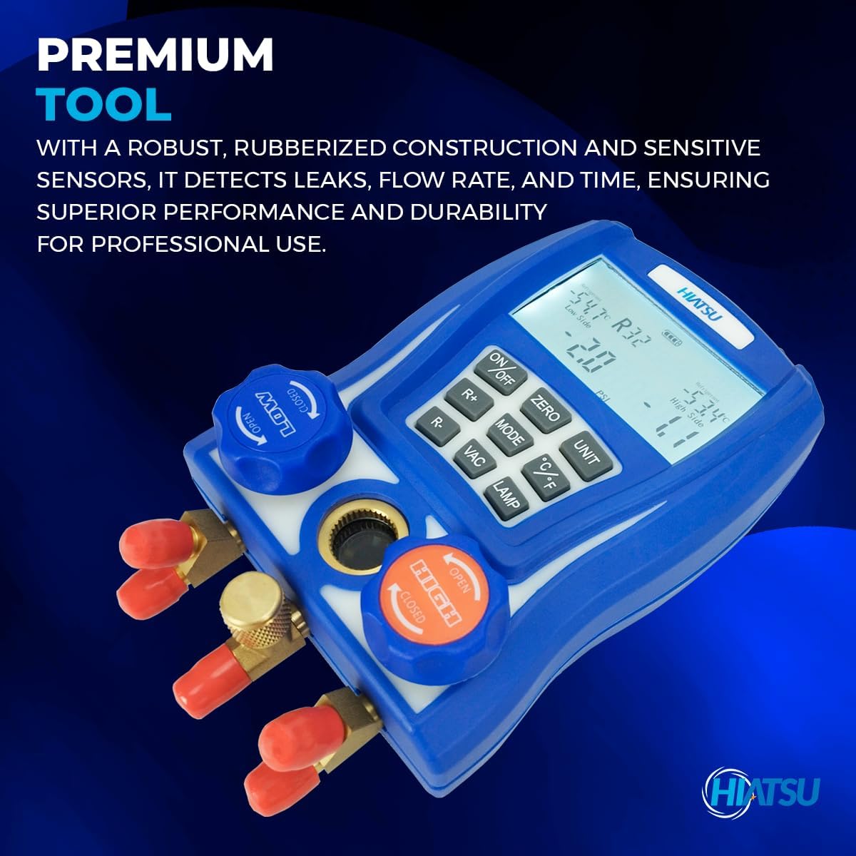 Hiatsu Digital HVAC Manifold Gauge Set 88 Refrigerants AC Kit 6 Hiatsu Digital HVAC Manifold Gauge Set 88 Refrigerants AC Kit - Image 6