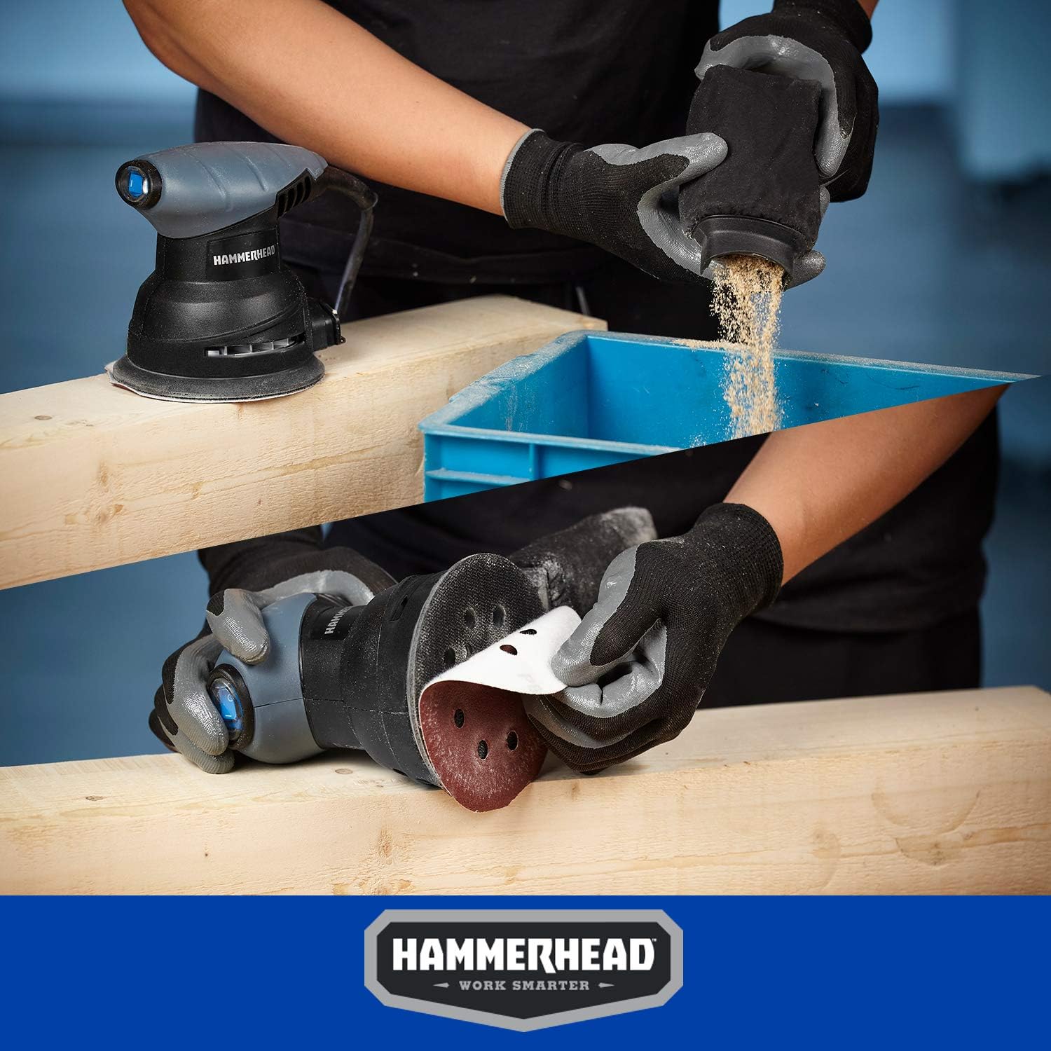 Hammerhead 2.0A 5" Random Orbit Sander with 12 Sanding Discs 5 Hammerhead 2.0A 5" Random Orbit Sander with 12 Sanding Discs - Image 5