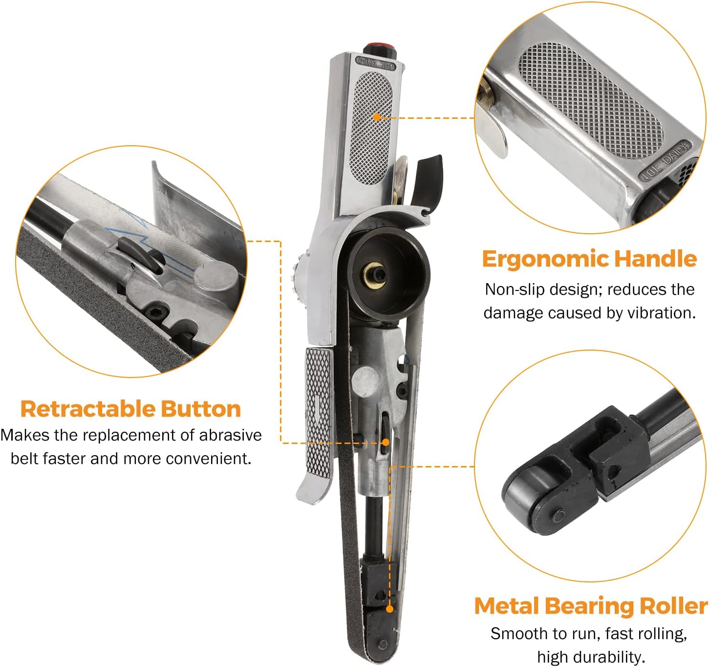 BEAMNOVA 20mm Mini Air Belt Sander with 3 Belts for Wood Metal 4 BEAMNOVA 20mm Mini Air Belt Sander with 3 Belts for Wood Metal - Image 4