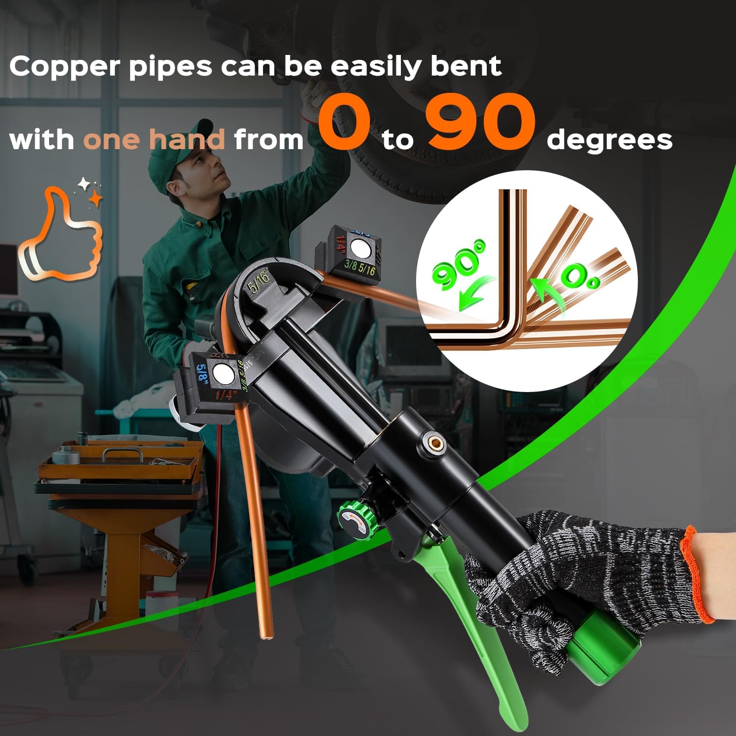 Hydraulic Tube Bender Kit 1/4-7/8 Copper Pipe HVAC Tool 7 Dies 4 Hydraulic Tube Bender Kit 1/4-7/8 Copper Pipe HVAC Tool 7 Dies - Image 4