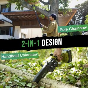 Effortless Tree Trimming: Review of the 2-IN-1 Cordless Pole Saw