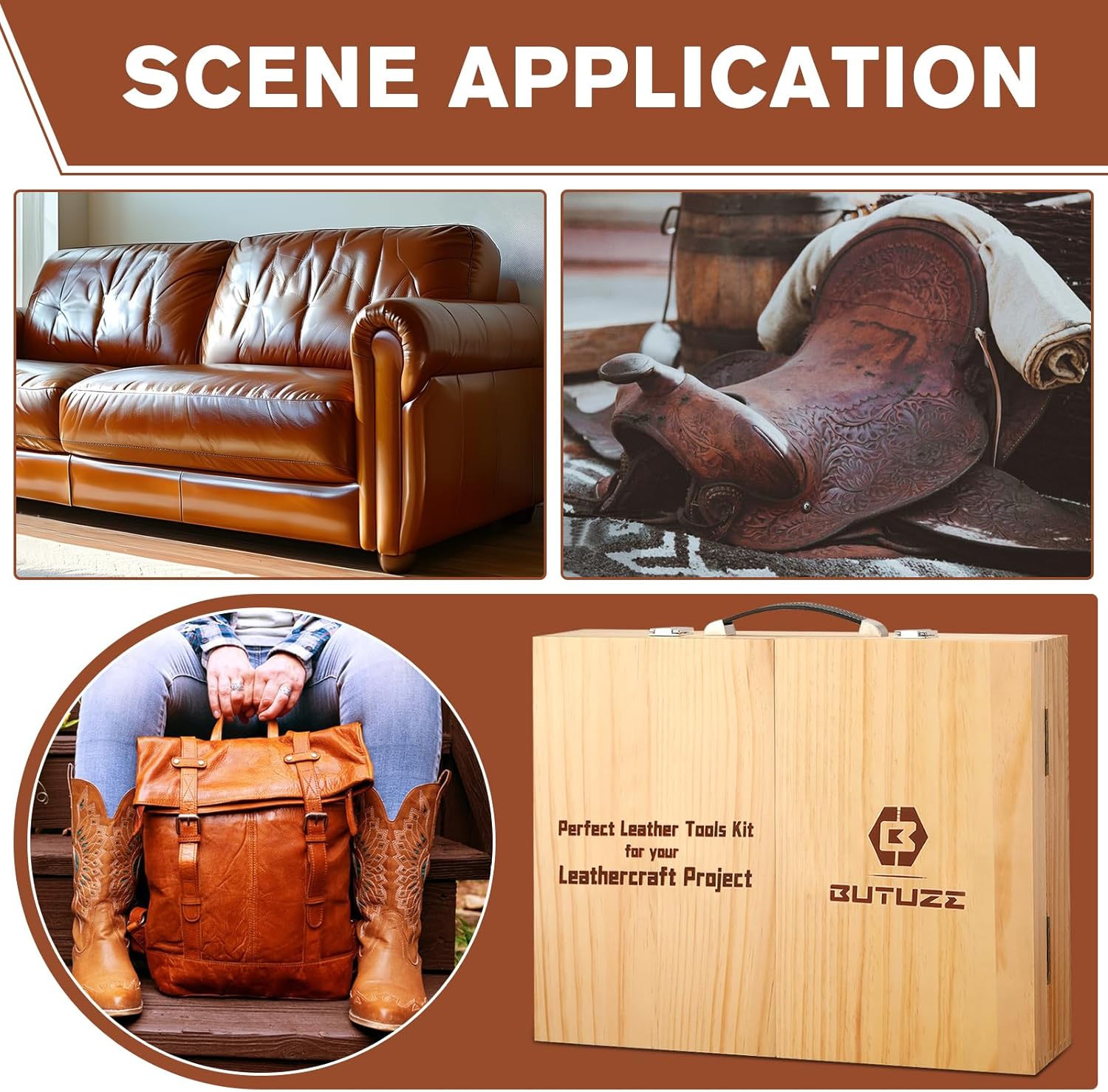 BUTUZE Professional Leather Working Kit - Complete Tooling Set 7 BUTUZE Professional Leather Working Kit - Complete Tooling Set - Image 7