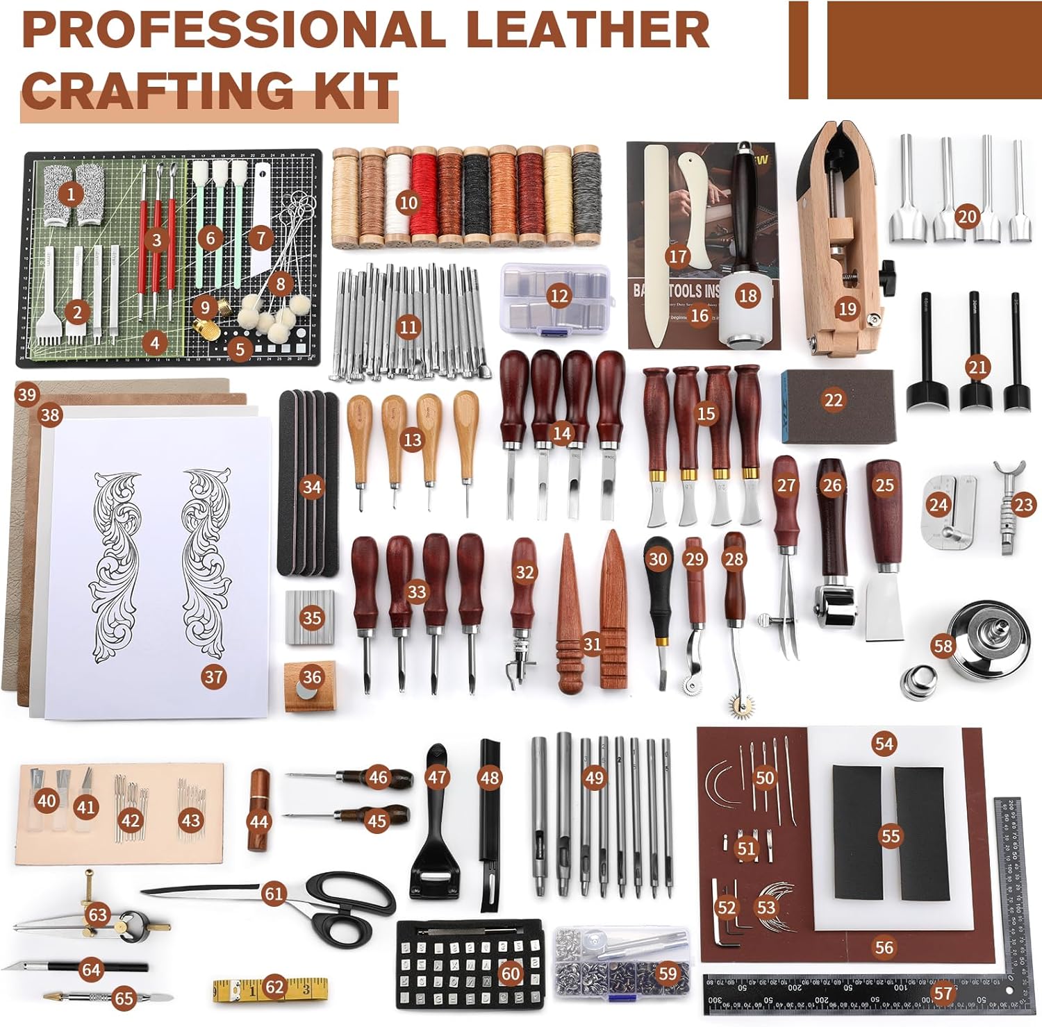 BUTUZE Professional Leather Working Kit - Complete Tooling Set 2 BUTUZE Professional Leather Working Kit - Complete Tooling Set - Image 2