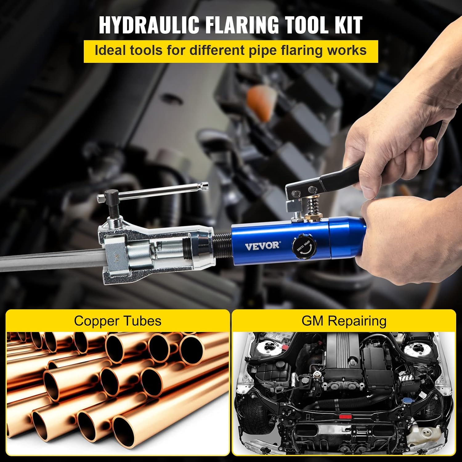 VEVOR 32PC Hydraulic Brake Flaring Tool Kit 3/16-1/2 Copper Tube 2 VEVOR 32PC Hydraulic Brake Flaring Tool Kit 3/16-1/2 Copper Tube - Image 2