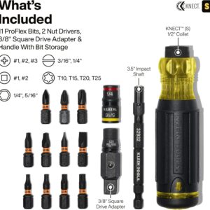 Klein 16-in-1 Magnetic Impact Screwdriver Set with Nut Drivers