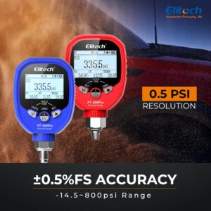 Elitech Wireless HVAC Manifold Gauge Set Auto Superheat Subcooling