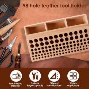 ZJRDYYK Wooden Leather Tool Organizer Rack Holder for Craft Tools