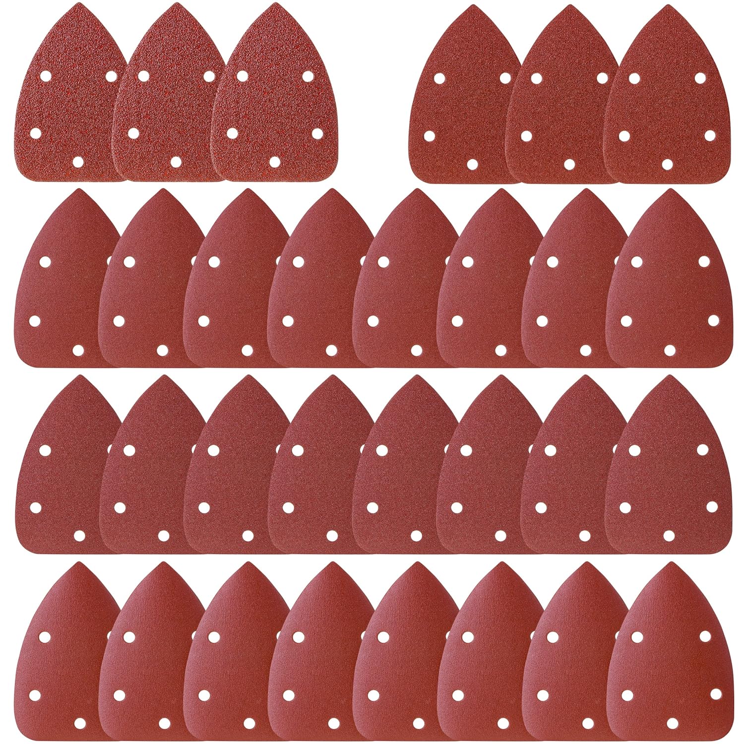 Bates Mouse Detail Sander Pads 30pc 5 Grits Palm Sandpaper Set 1 sander tool paper