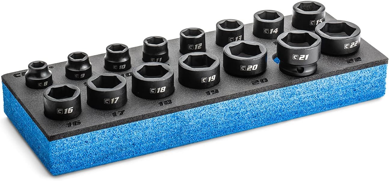 Capri 3/8" Metric Stubby Impact Socket Set - Short Reach Tool Kit 1 Capri Tools Stubby Impact Socket Set (3/8" Drive/Metric Set)