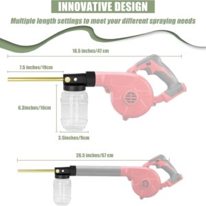 Dinftin Diatomaceous Earth Powder Duster Compatible for 0884-20 & BBL-0 Blower – 1L Capacity Garden Dust Applicator with 7.5inch Nozzle（Blower not Included）