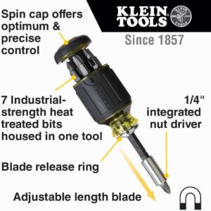 Klein Tools 3-Piece Impact Screwdriver Set with Ratchet 8-in-1
