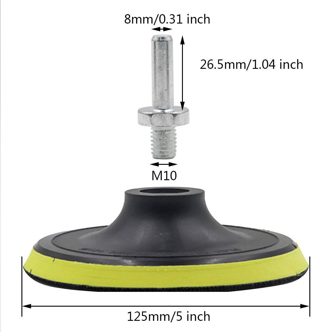 Luomorgo 5" Sander Backing Pad M10 Hook Loop 2pk Orbital Polisher 2 Luomorgo 5" Sander Backing Pad M10 Hook Loop 2pk Orbital Polisher - Image 2