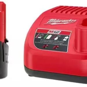 Milwaukee 48-11-2420 (2) M12 REDLITHIUM 2.0 Compact 12V Batteries & M12 Lithium-ion Battery Charger (48-59-2401) KIT