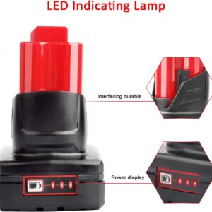 Waitley 12V 6Ah Lithium Battery for Milwaukee 48-11-2440 Tools