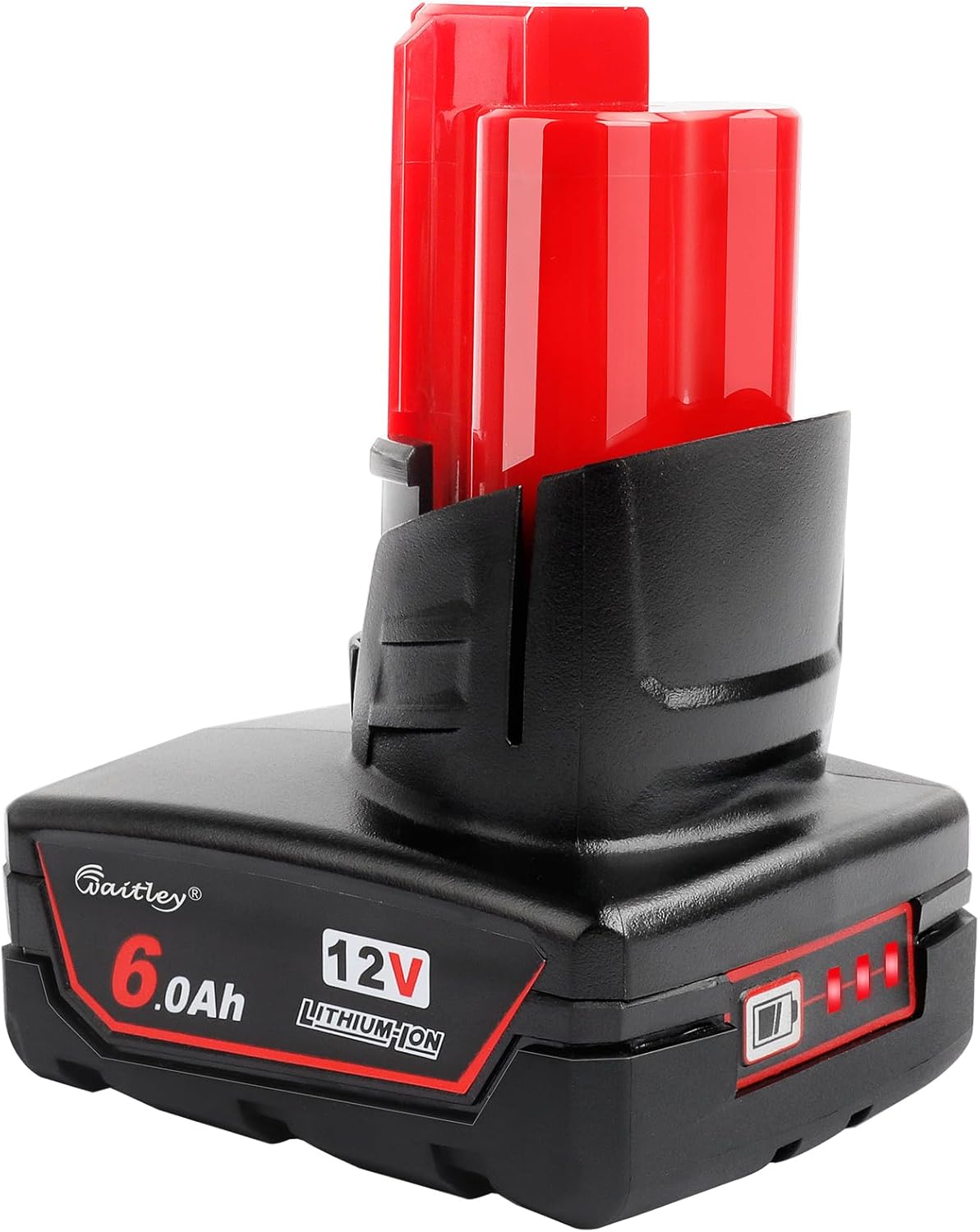 Waitley 12V 6Ah Lithium Battery for Milwaukee 48-11-2440 Tools 1 waitley 12V 6Ah Replacement Battery Compatible with Milwaukee 6.0Ah Lithium-ion Battery 48-11-2411 48-11-2440 48-11-2402 Tools (Not Made in Milwaukee)