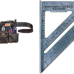 AWP TrapJaw Leather Tool Rig (L-903-1) + Swanson Tool Speed Square (S0101)