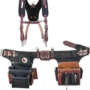 Occidental Leather 9596 Adjust-to-Fit Pro Electrician Tool Belt Set Bundle w/ 5055 Stronghold Suspension System (2 Pieces)
