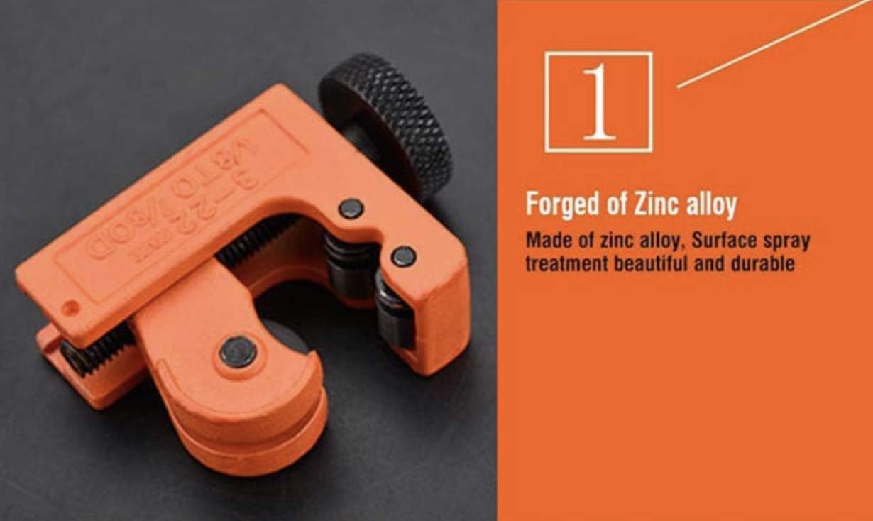 Edward Tools Mini Pipe Cutter 1/8-7/8 Copper Aluminum PVC Steel Blade 2 Edward Tools Mini Pipe Cutter 1/8-7/8 Copper Aluminum PVC Steel Blade - Image 2