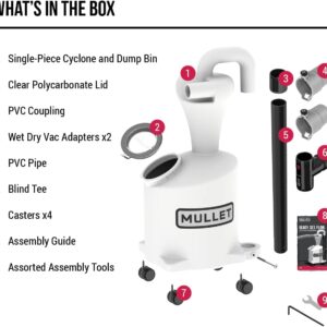 Mullet Cyclone Dust Separator for Shop Vac – Sawdust Collector