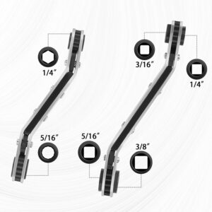 HVAC Ratchet Wrench Set 4in1 AC Valve Tool Kit Refrigeration Repair