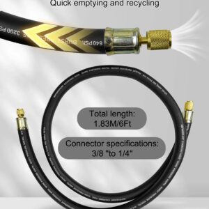 6FT HVAC Vacuum Hose Kit R410A 1/2″ Refrigerant Evacuation Tool