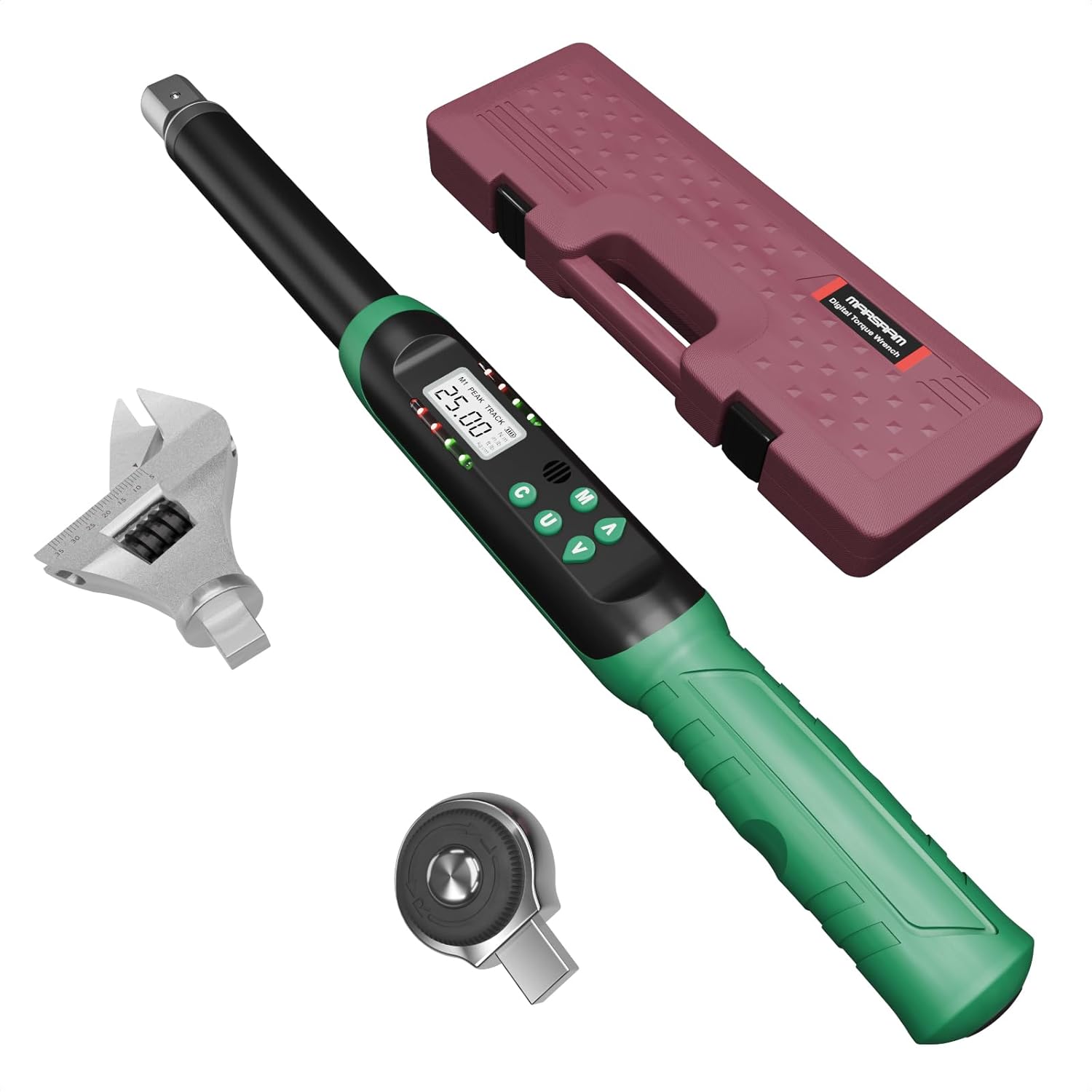 Marsram Digital Torque Wrench 5-99.6ft.lbs Adjustable LED Buzzer
However, I need to note this is 66 characters but may not capture all key features within the 70-character limit. Here's an alternative: Digital Torque Wrench Set 5-99.6ft.lbs Adjustable Electronic Tool 1 hvac tools wrench