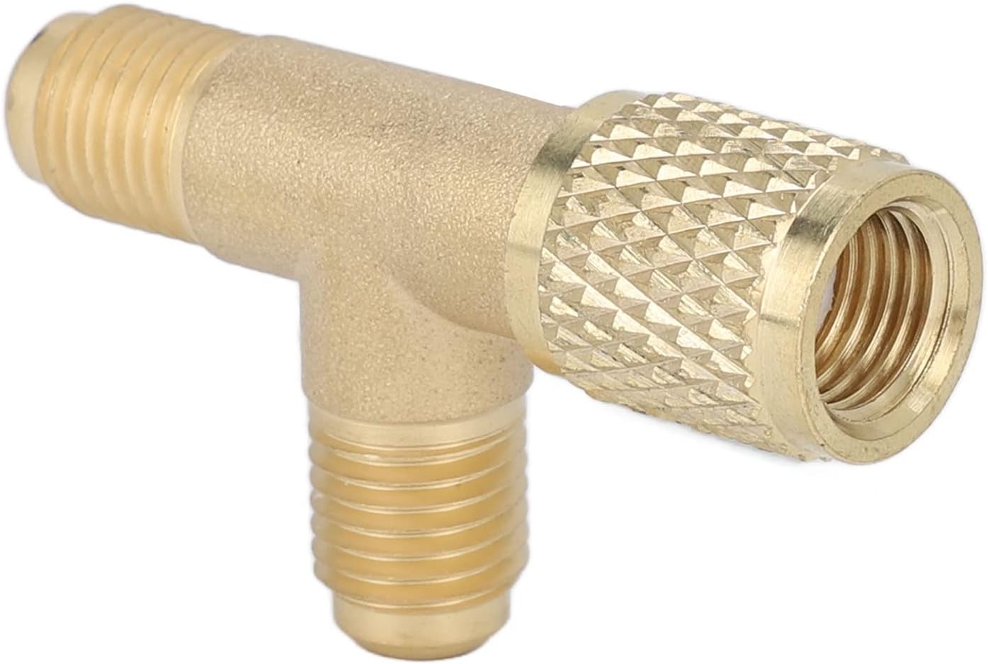 HVAC AC Vacuum Pump Quick Coupler 1/4" Tee Adapter Low Loss Fitting 1 hvac tools vacuum guage pump
