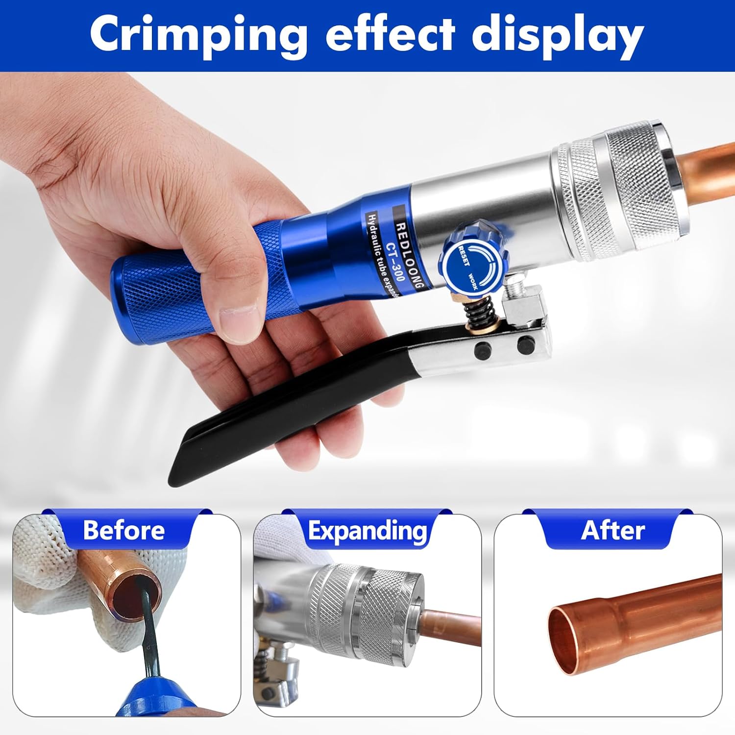 HVAC Hydraulic Swaging Tool Kit with 7 Heads & Tube Cutter Set 4 HVAC Hydraulic Swaging Tool Kit with 7 Heads & Tube Cutter Set - Image 4