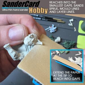 Hobby Hand Sander with Sandpaper for Woodworking and Crafts