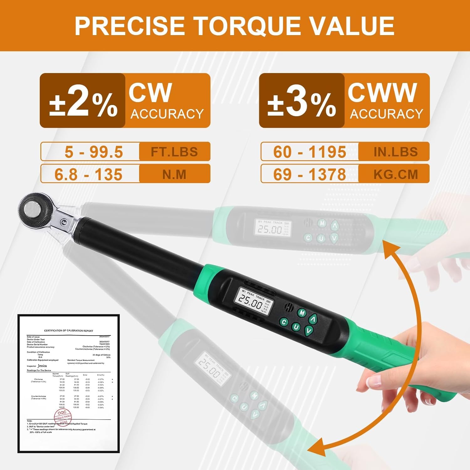 Marsram Digital Torque Wrench 5-99.6ft.lbs Adjustable LED Buzzer
However, I need to note this is 66 characters but may not capture all key features within the 70-character limit. Here's an alternative: Digital Torque Wrench Set 5-99.6ft.lbs Adjustable Electronic Tool 5 Marsram Digital Torque Wrench 5-99.6ft.lbs Adjustable LED Buzzer
However, I need to note this is 66 characters but may not capture all key features within the 70-character limit. Here's an alternative:Digital Torque Wrench Set 5-99.6ft.lbs Adjustable Electronic Tool - Image 5