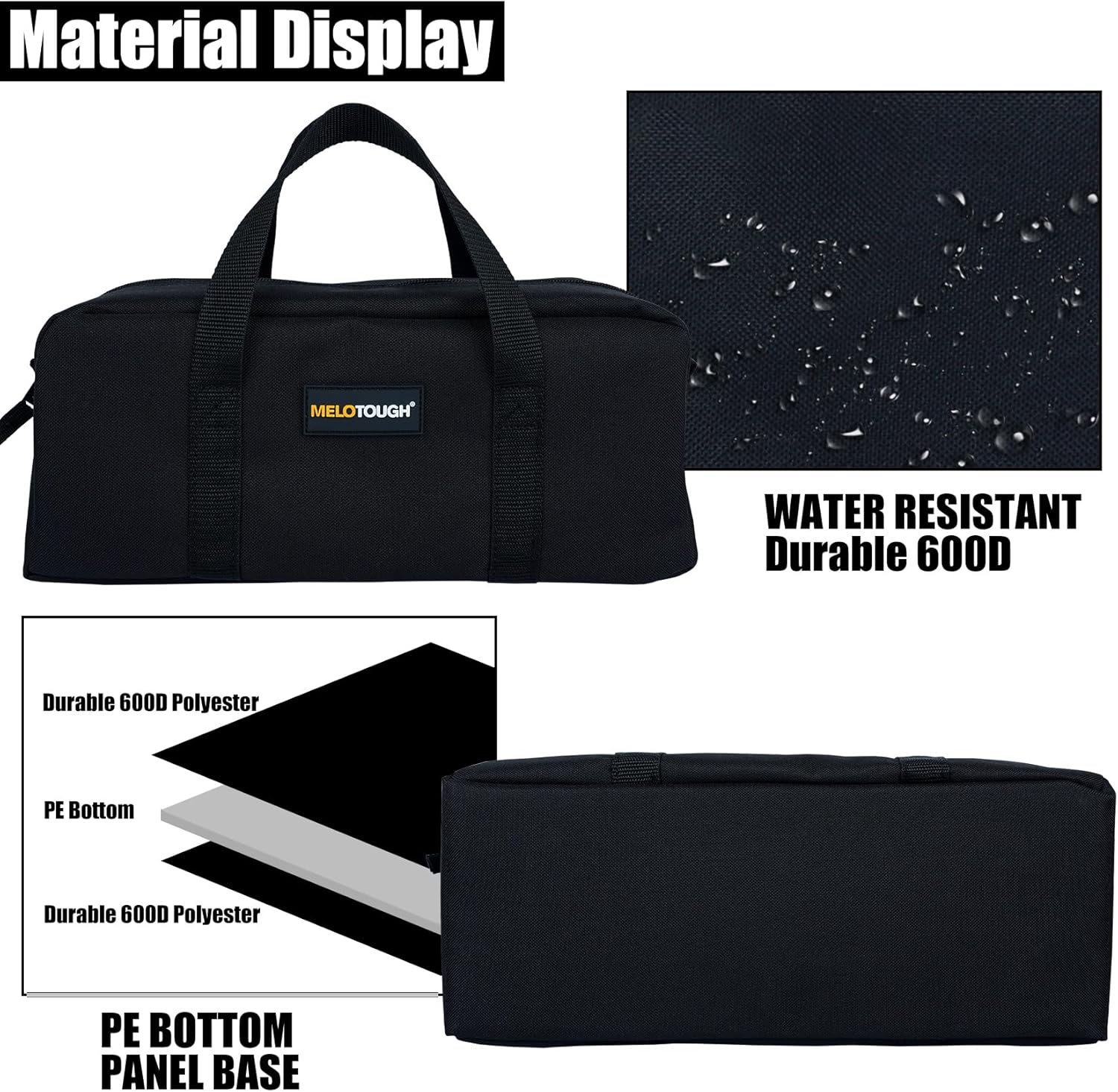 MELOTOUGH 14" Canvas Tool Tote Bag 2-Pack Electrician Organizer Kit 4 MELOTOUGH 14" Canvas Tool Tote Bag 2-Pack Electrician Organizer Kit - Image 4