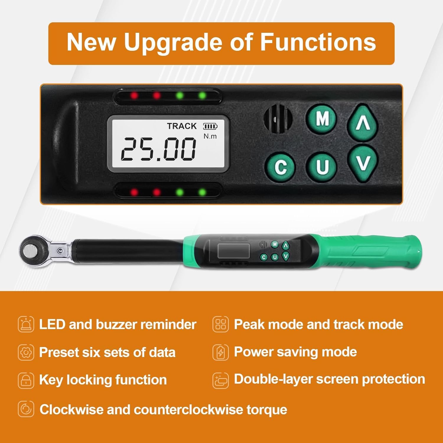 Marsram Digital Torque Wrench 5-99.6ft.lbs Adjustable LED Buzzer
However, I need to note this is 66 characters but may not capture all key features within the 70-character limit. Here's an alternative: Digital Torque Wrench Set 5-99.6ft.lbs Adjustable Electronic Tool 3 Marsram Digital Torque Wrench 5-99.6ft.lbs Adjustable LED Buzzer
However, I need to note this is 66 characters but may not capture all key features within the 70-character limit. Here's an alternative:Digital Torque Wrench Set 5-99.6ft.lbs Adjustable Electronic Tool - Image 3