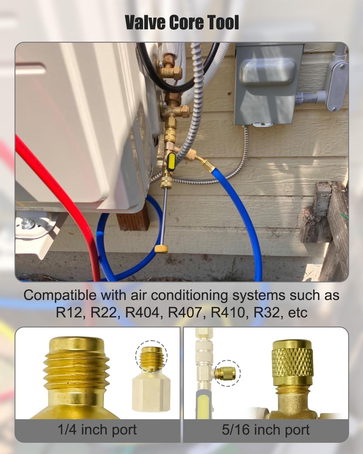 6FT HVAC Vacuum Hose Kit R410A 1/2" Refrigerant Evacuation Tool 5 6FT HVAC Vacuum Hose Kit R410A 1/2" Refrigerant Evacuation Tool - Image 5