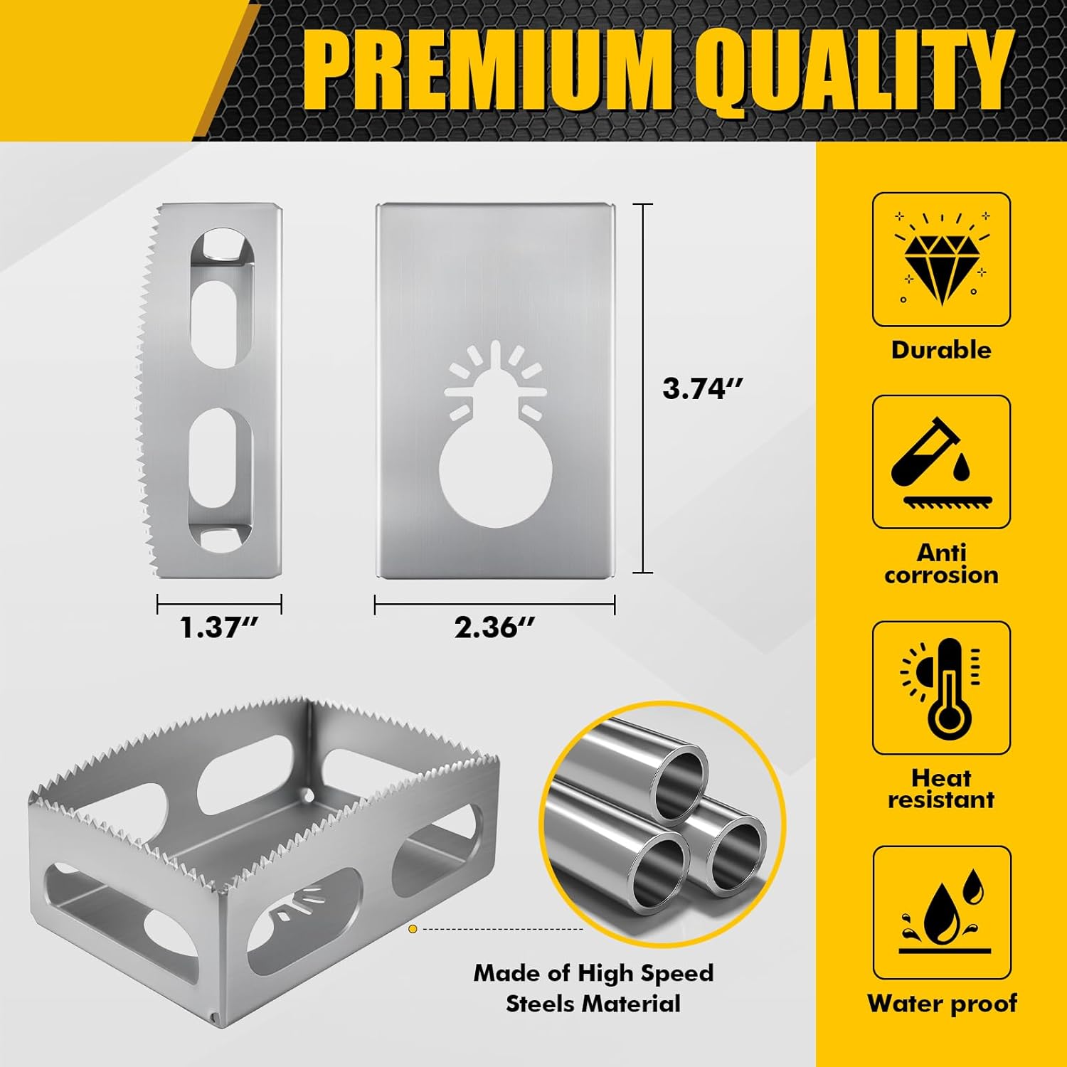 Square Slot Cutter for Dewalt 20V Milwaukee M18 Drywall Outlet Box 5 Square Slot Cutter for Dewalt 20V Milwaukee M18 Drywall Outlet Box - Image 5