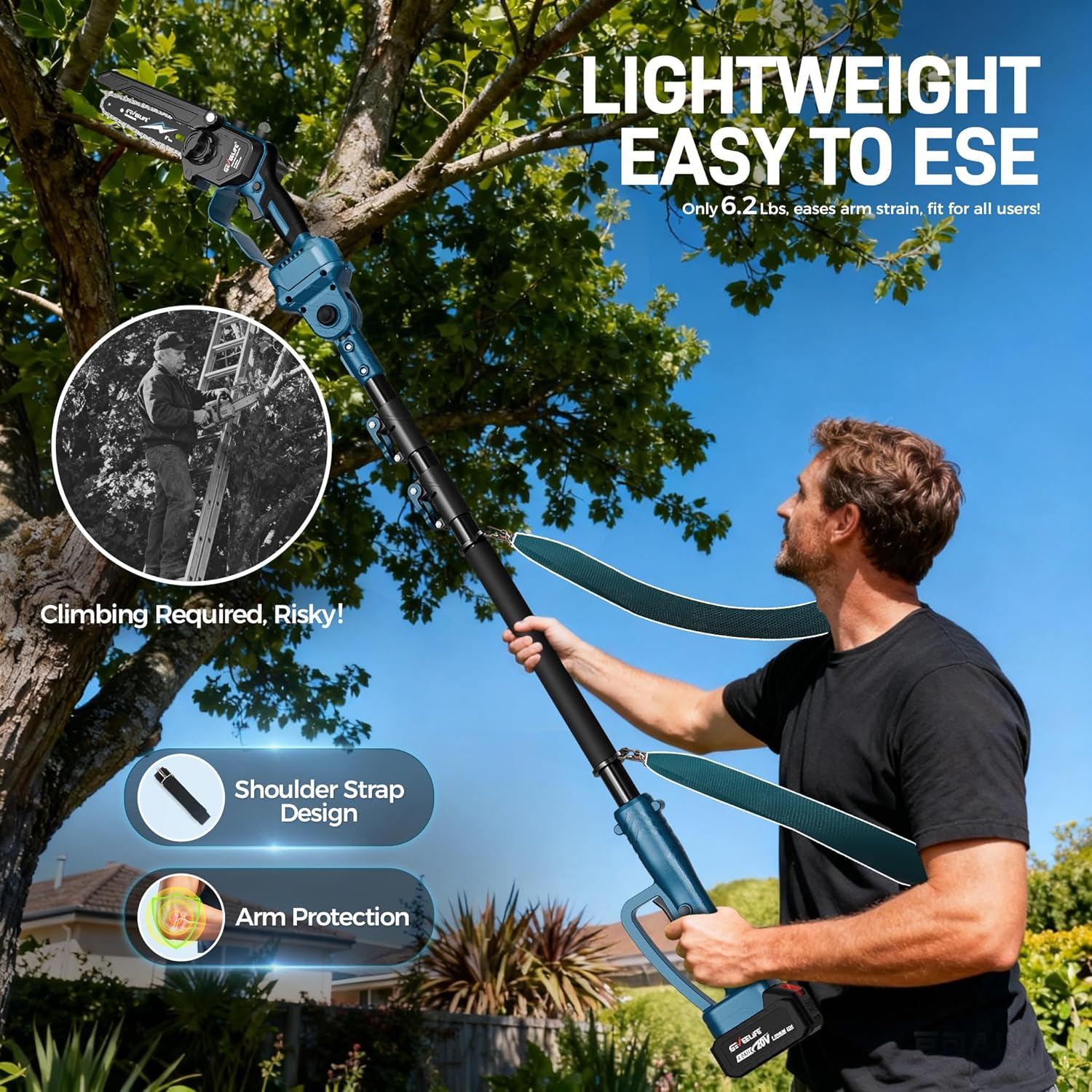 Maximize Your Tree Trimming: GEVEELIFE 2-in-1 Electric Pole Saw Review 7 Maximize Your Tree Trimming: GEVEELIFE 2-in-1 Electric Pole Saw Review - Image 7